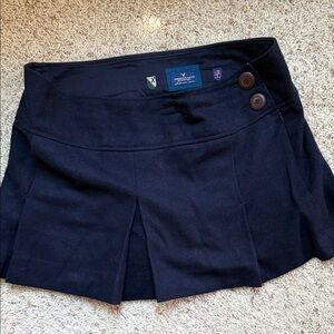 AE Vintage Navy Mini Skirt with Button Detail